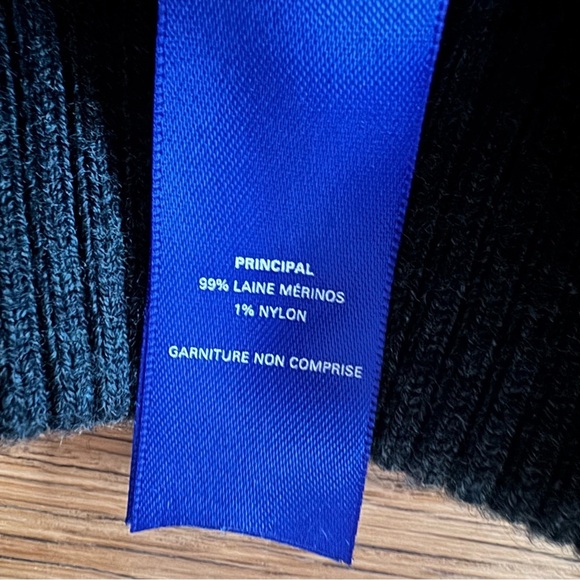 Kit + Ace Mens Medium Green Merino Wool Chunky Oversized 1/4 Zip Sweater - Picture 4 of 6